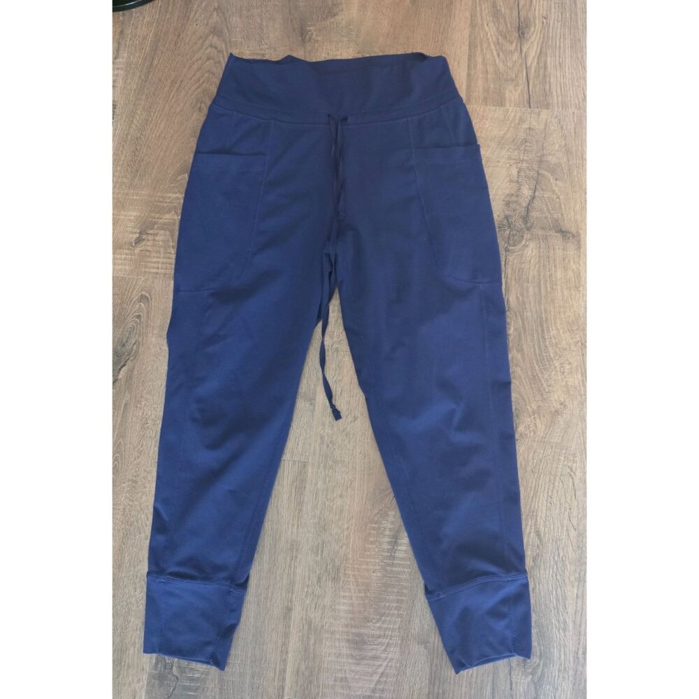 Fabletics Navy Blue Soft Jogger Style Athletic Lounge Pants M Drawstring Waist